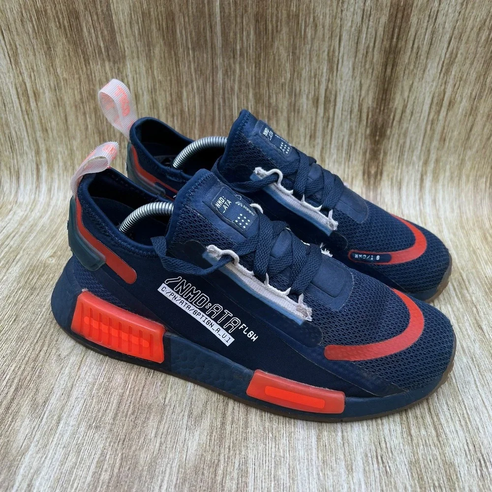 Adidas NMD R1 Spectoo Men's Size 6 Crew Navy Solar Red Boost Sneakers GZ9262
